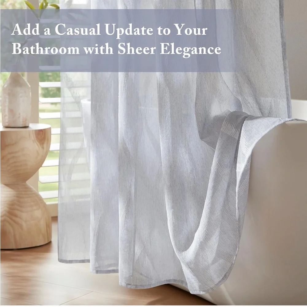 Madison Park Candice Sheer Shower Curtain, Machine Washable, 72